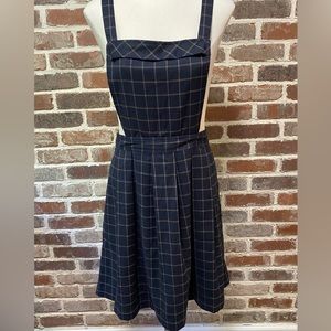 Navy plaid dress